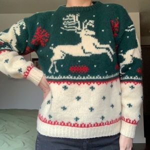 1990 Eddie Bauer Reindeer Sweater